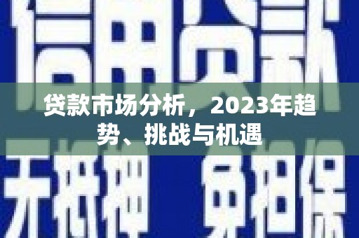 青冈贷款市场分析，2023年趋势、挑战与机遇