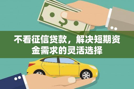 青冈不看征信贷款，解决短期资金需求的灵活选择