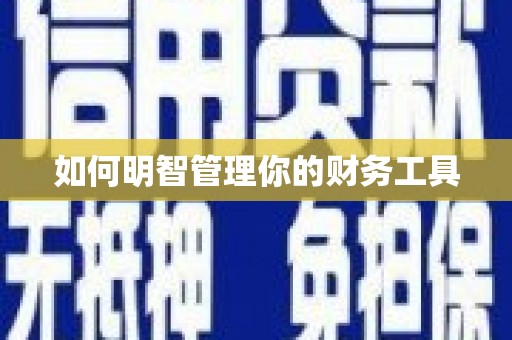 青冈如何明智管理你的财务工具