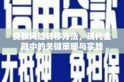 青冈贷款风险转移方法，现代金融中的关键策略与实践