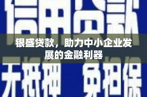 青冈银盛贷款，助力中小企业发展的金融利器