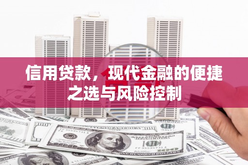 青冈信用贷款，现代金融的便捷之选与风险控制
