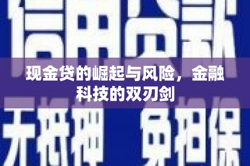 青冈现金贷的崛起与风险，金融科技的双刃剑