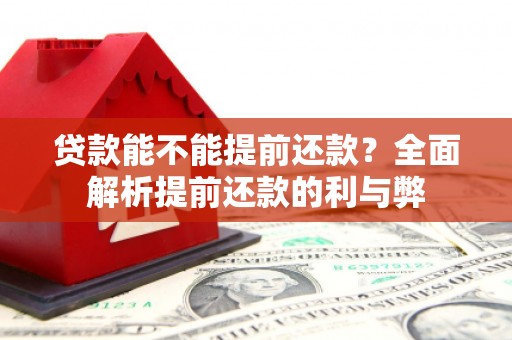 青冈贷款能不能提前还款？全面解析提前还款的利与弊