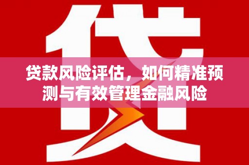青冈贷款风险评估，如何精准预测与有效管理金融风险
