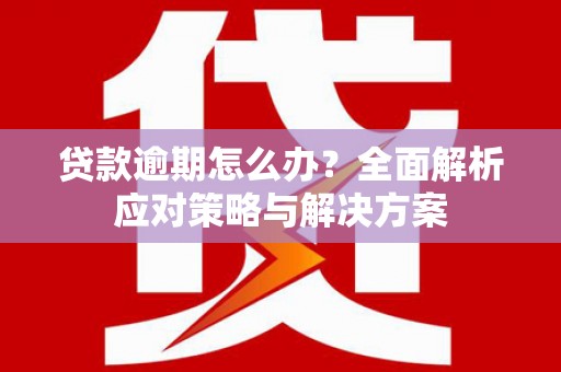 青冈贷款逾期怎么办？全面解析应对策略与解决方案