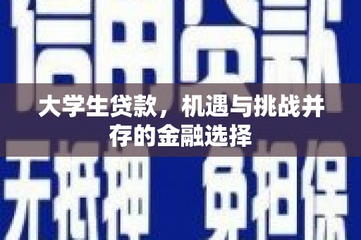 青冈大学生贷款，机遇与挑战并存的金融选择
