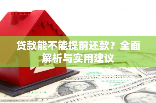 青冈贷款能不能提前还款？全面解析与实用建议
